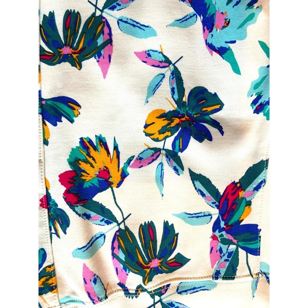 Soft‎ Surroundings Ankle Length Pants Womens Small Pull On Floral Fun Stretchy